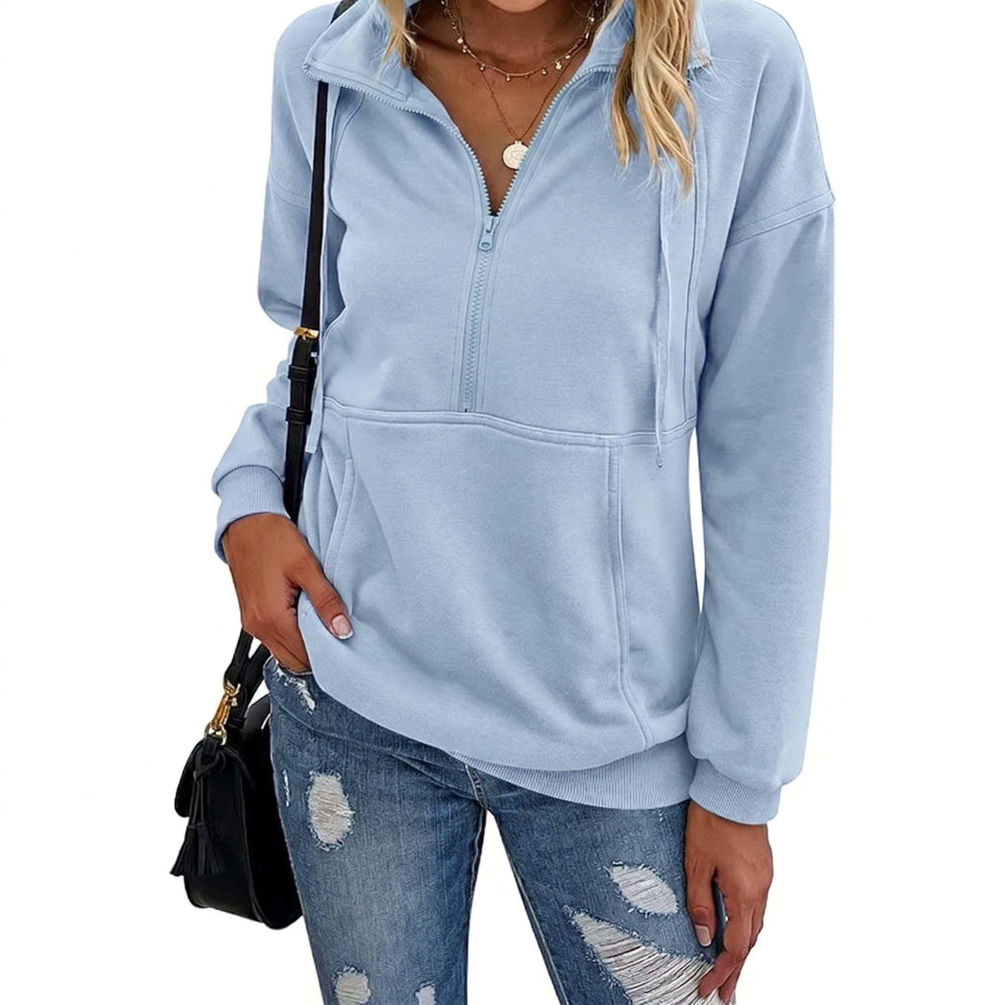 Stevie | Cozy Half-Zip Fleece Sweatshirt