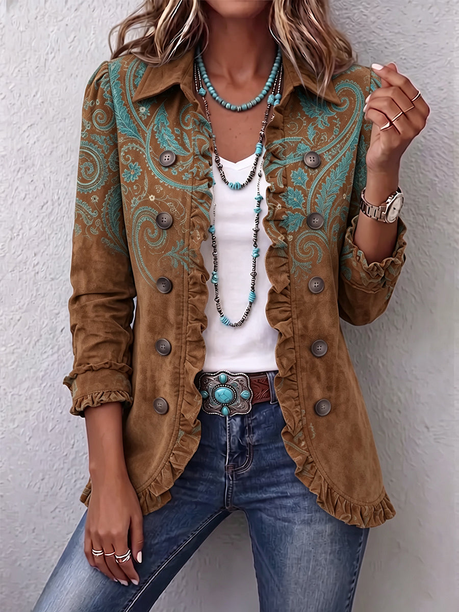Rosalind | Paisley Ruffle Jacket
