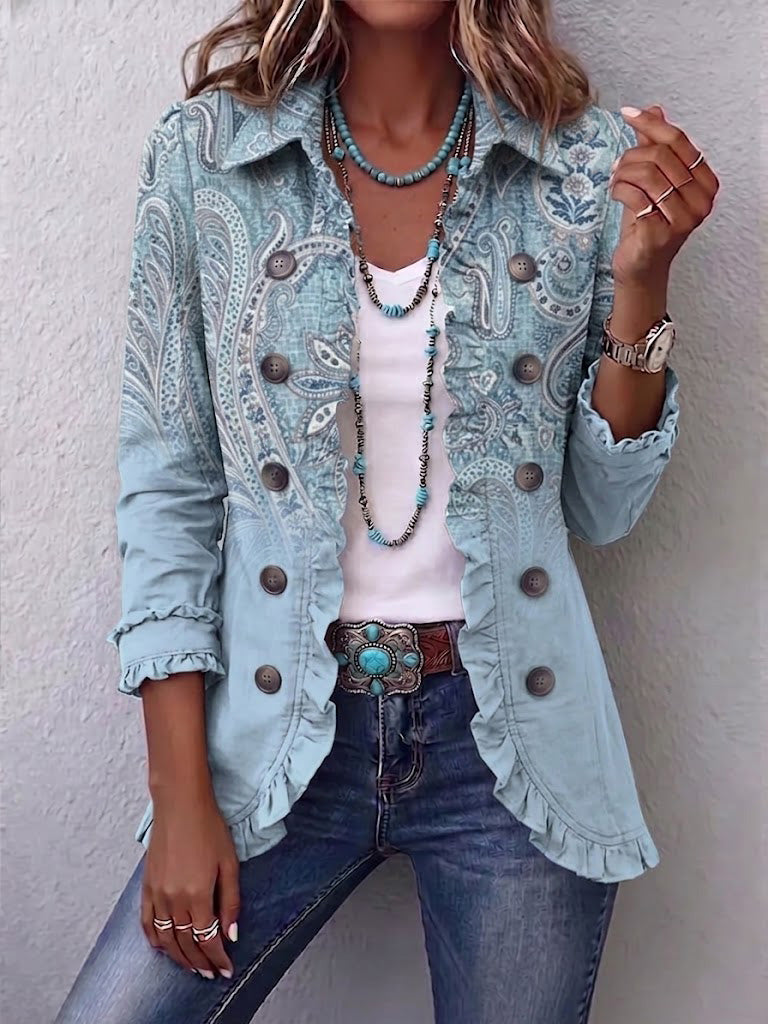 Estrella | Paisley Ruffled Jacket