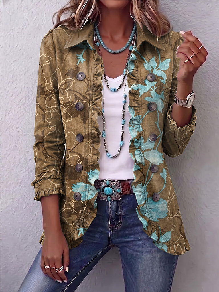 Sundara | Floral Ruffle Jacket