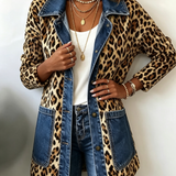 Vivienne | Leopard Print Denim Jacket