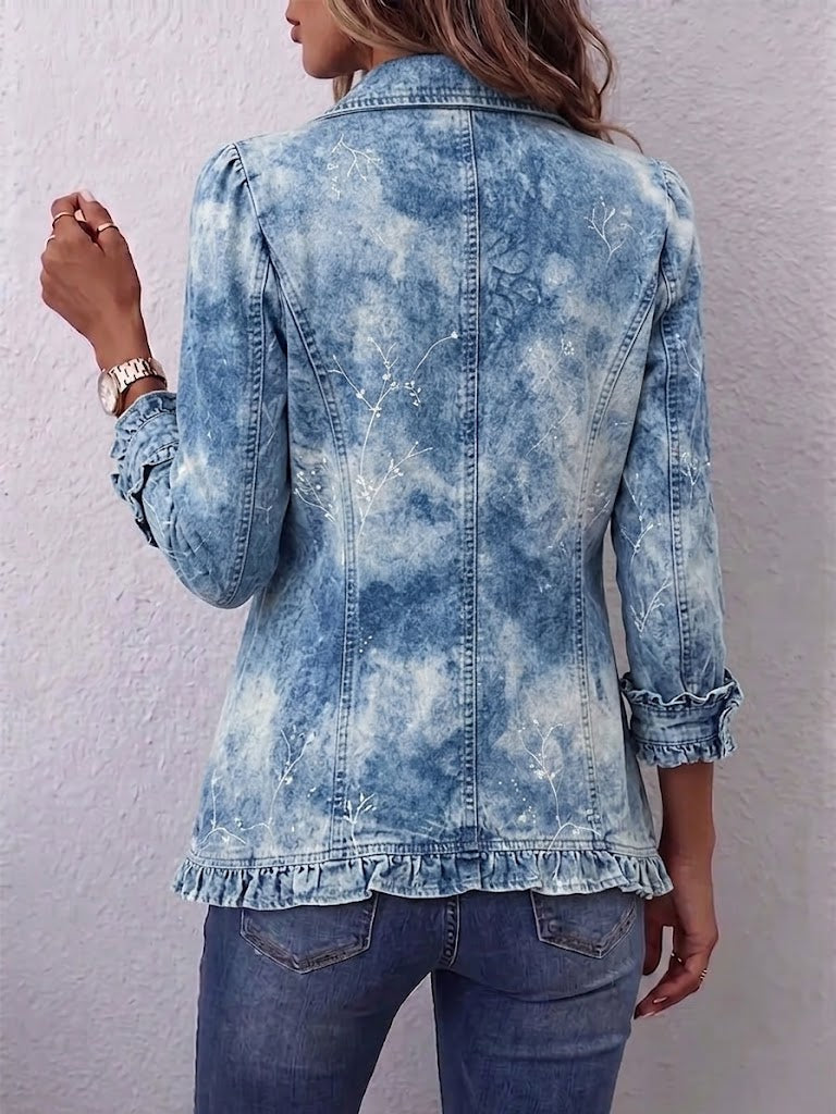 Jemison | Botanical Print Ruffle Jacket