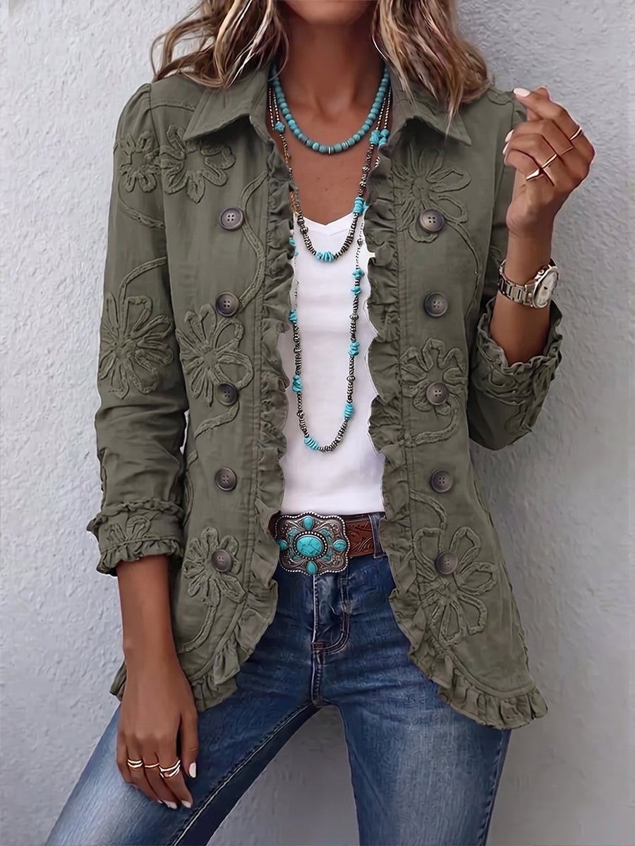 Kamberly | Floral Ruffled Jacket