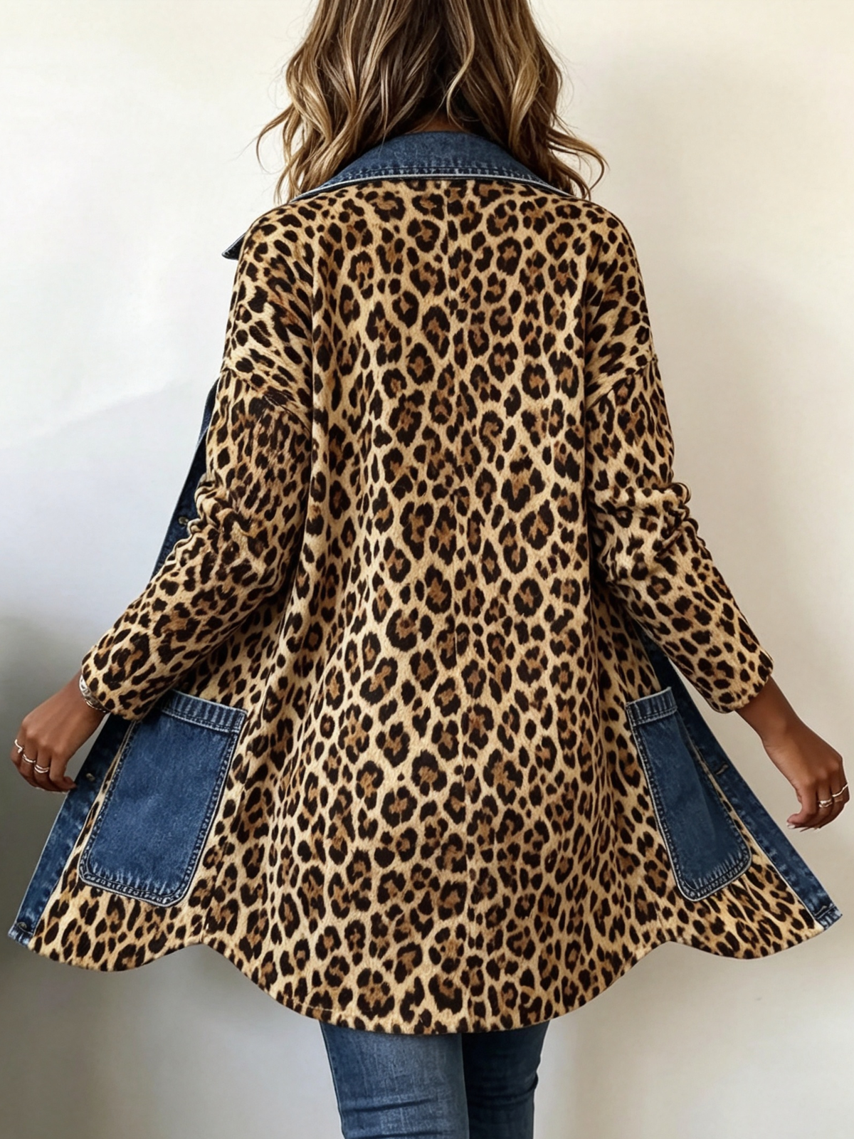 Vivienne | Leopard Print Denim Jacket