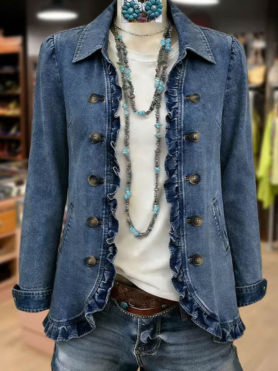Fiona | Ruffled Trim Jacket