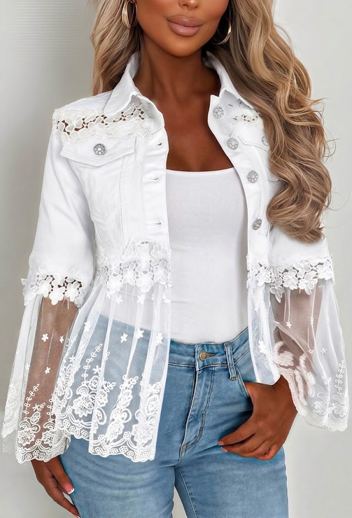 Marielle | Lace-Trim Jacket