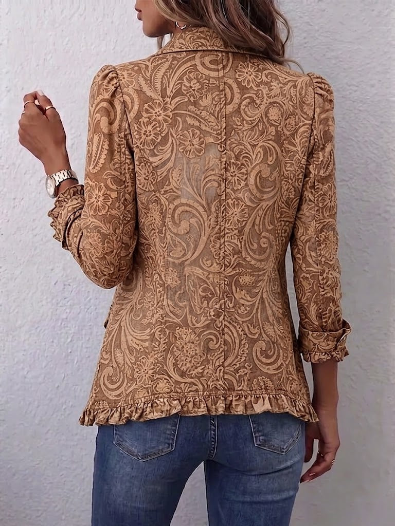 Clara | Floral Ruffled Jacket