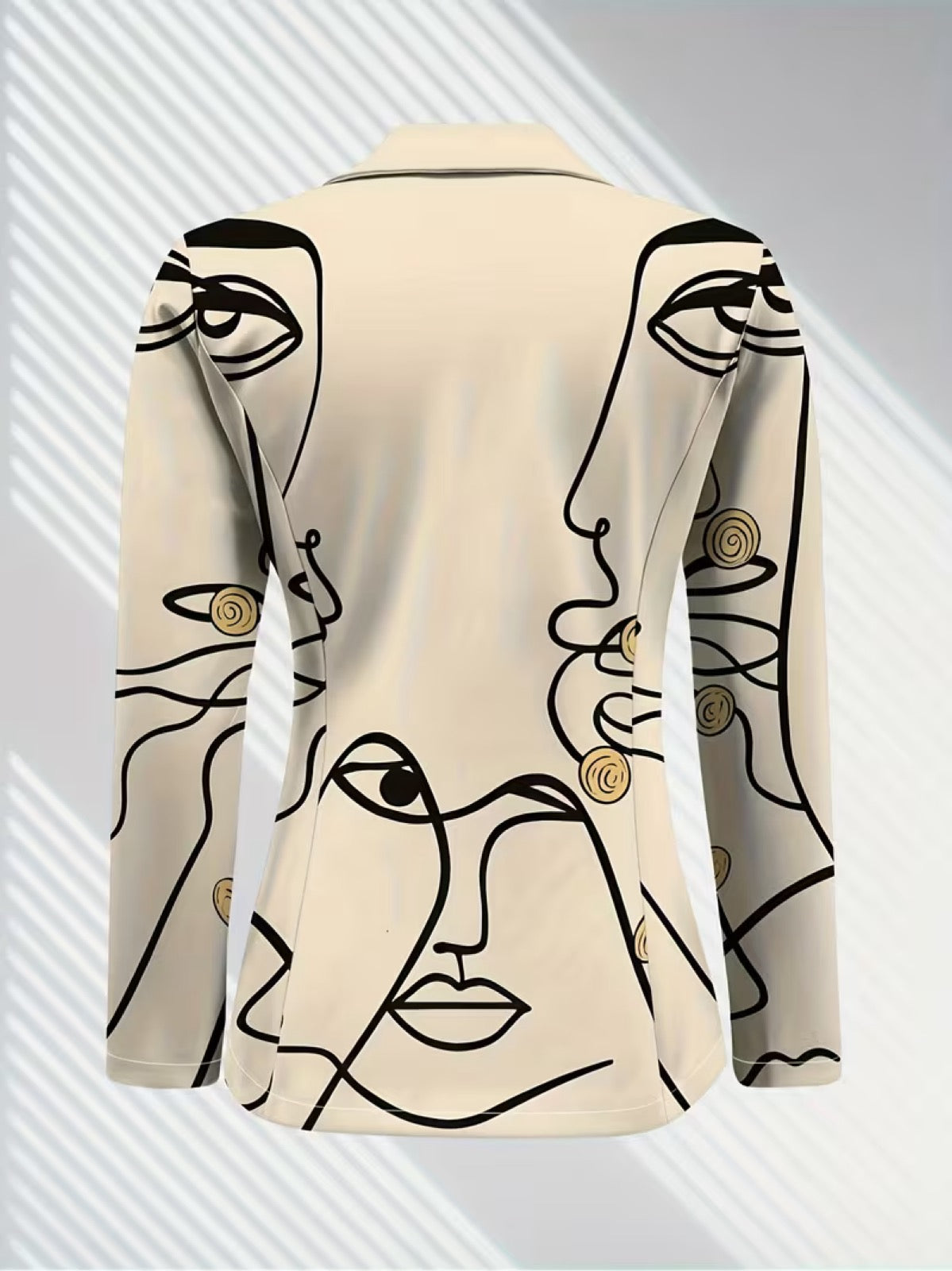 Philippine | Line Art Print Tailored Blazer