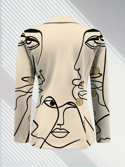 Philippine | Line Art Print Tailored Blazer