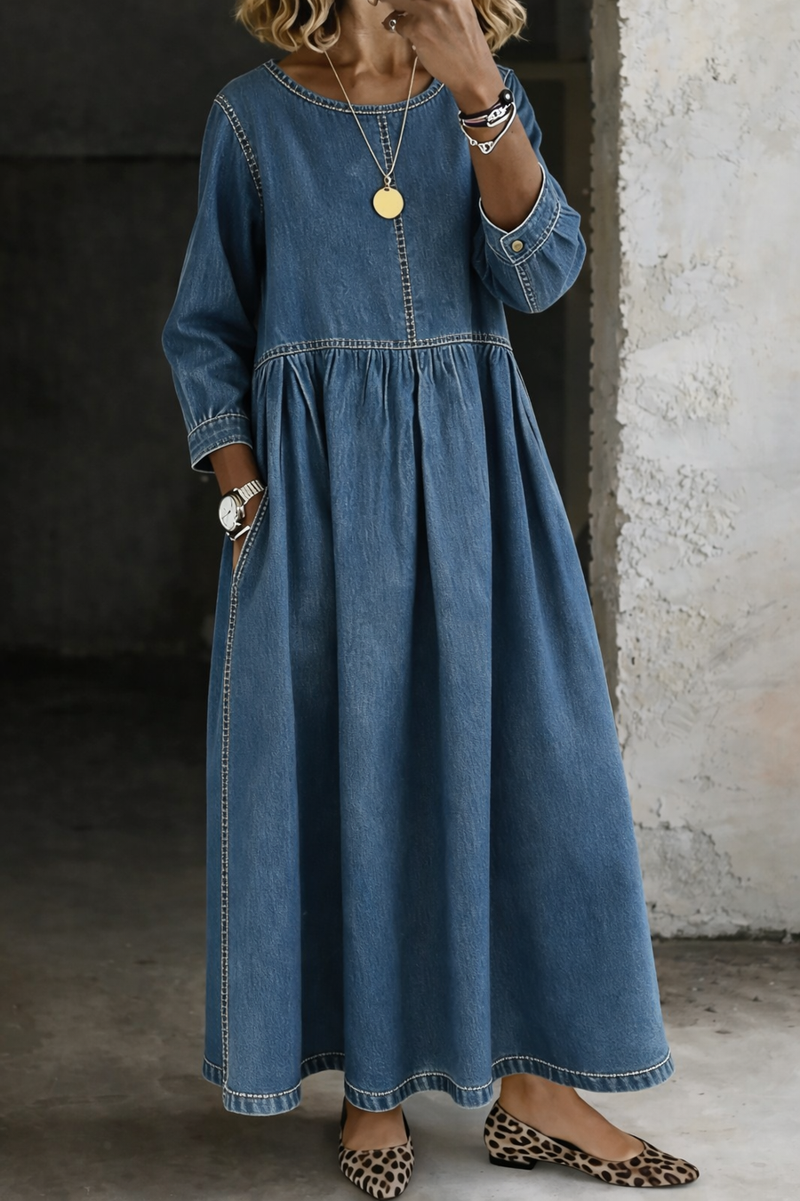 Roberta™ | Denim Maxi Dress