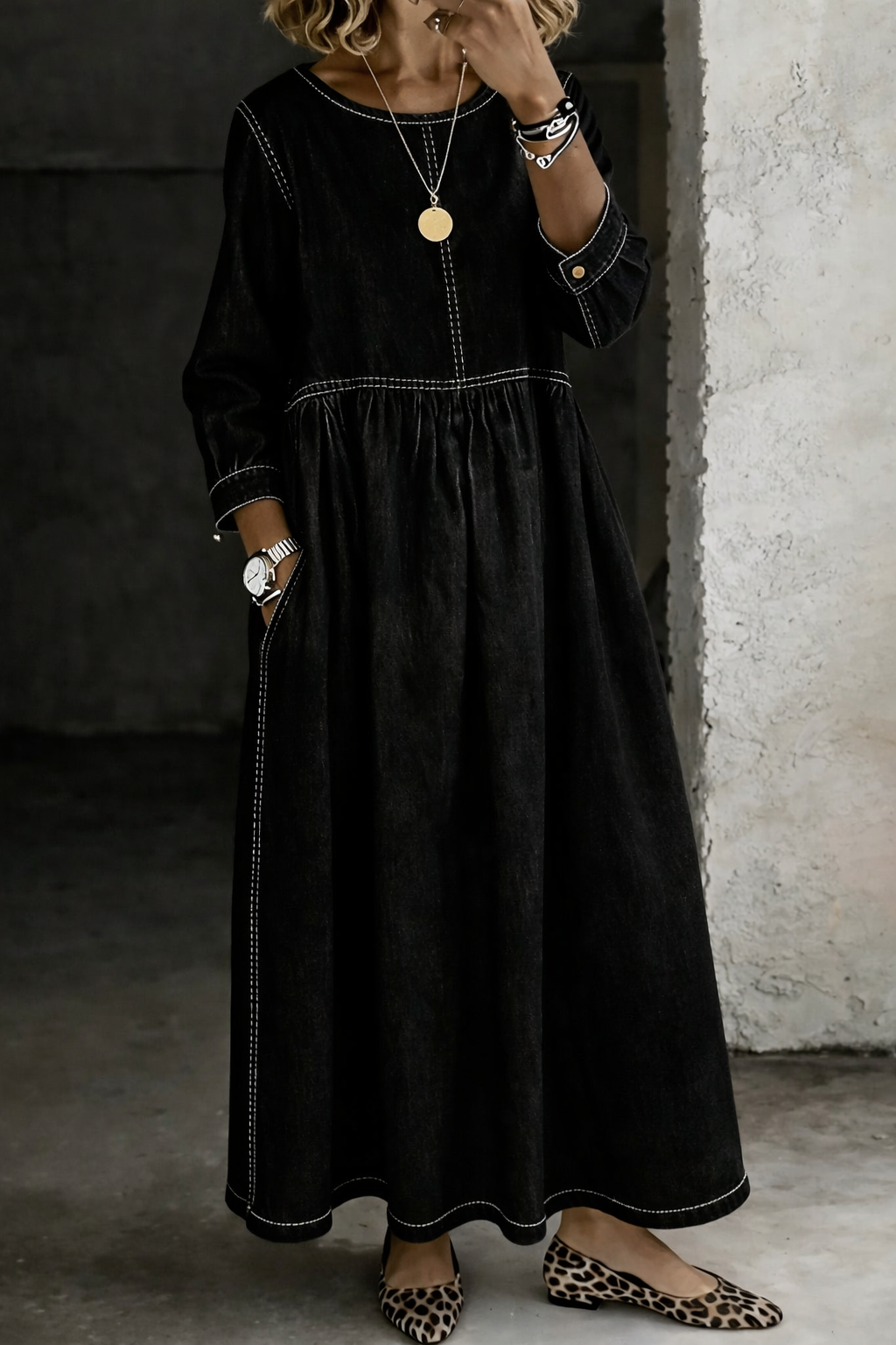 Roberta™ | Denim Maxi Dress
