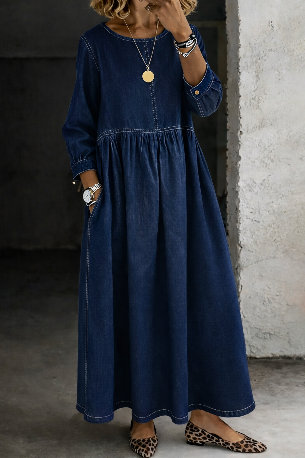 Roberta™ | Denim Maxi Dress