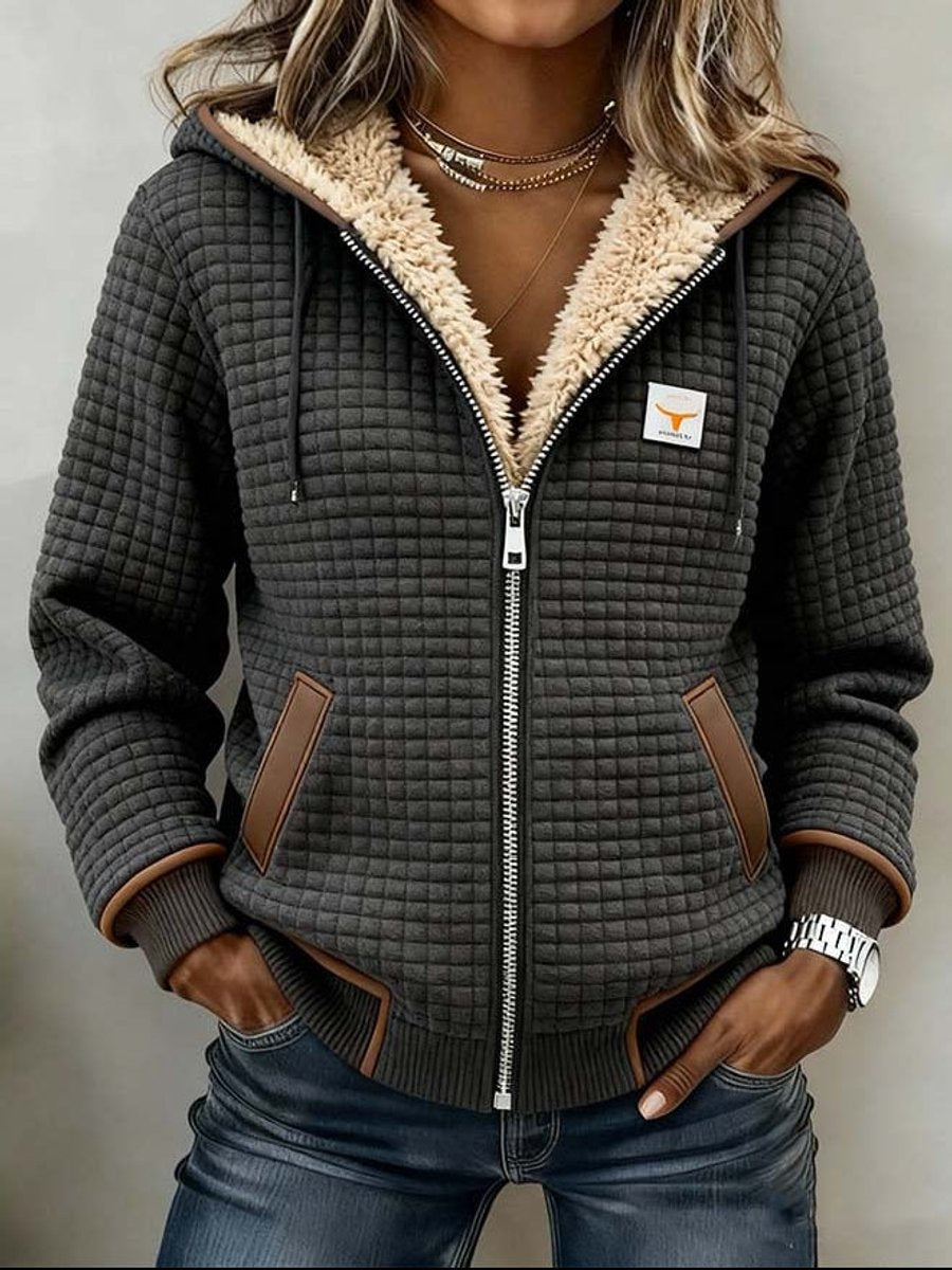 Penelope | Women's Sherpa-Lined Quilted Hooded Jacket